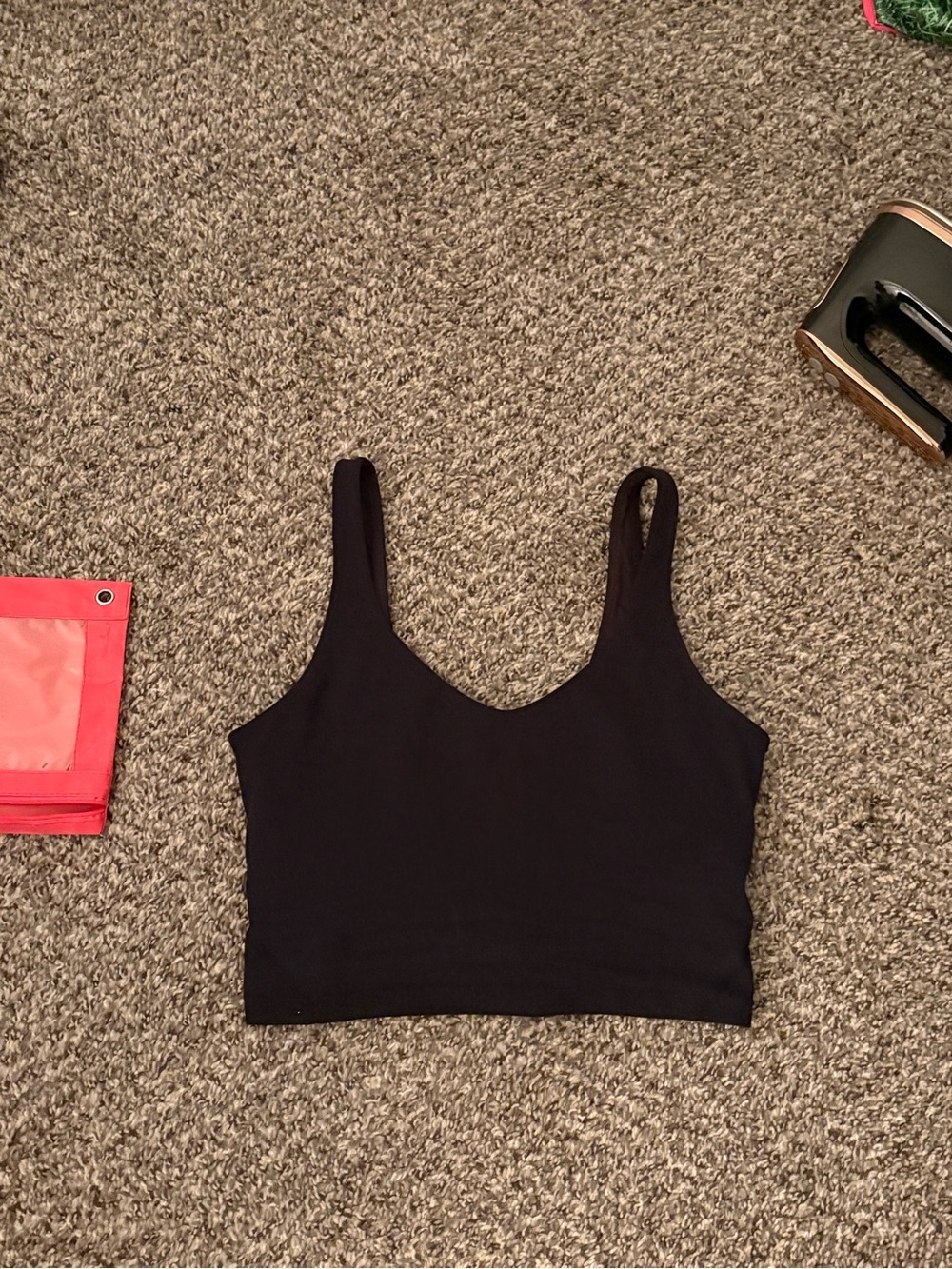 Black Workout Cropped Top Bra